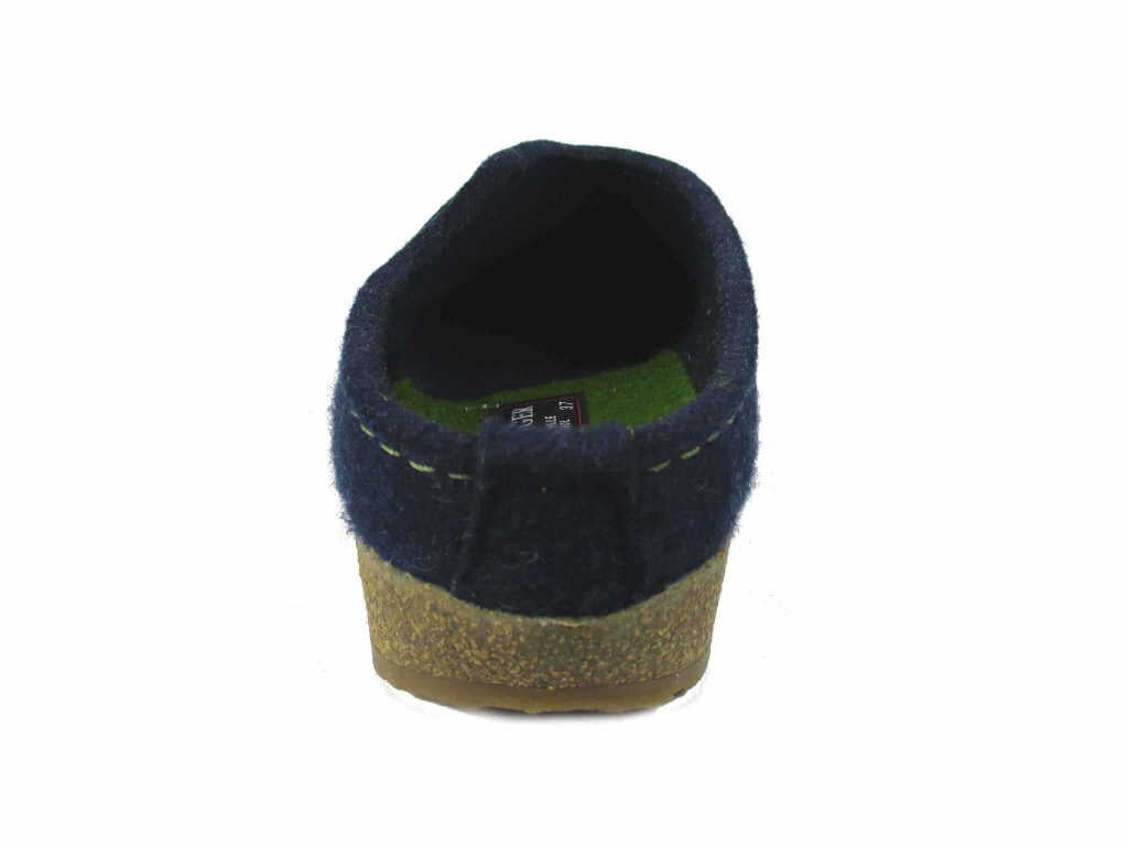 Haflinger Kanon Slippers Clogs Mules Wool Felt Scuffs Slip On House Blue Shoes - Bartel-Shop