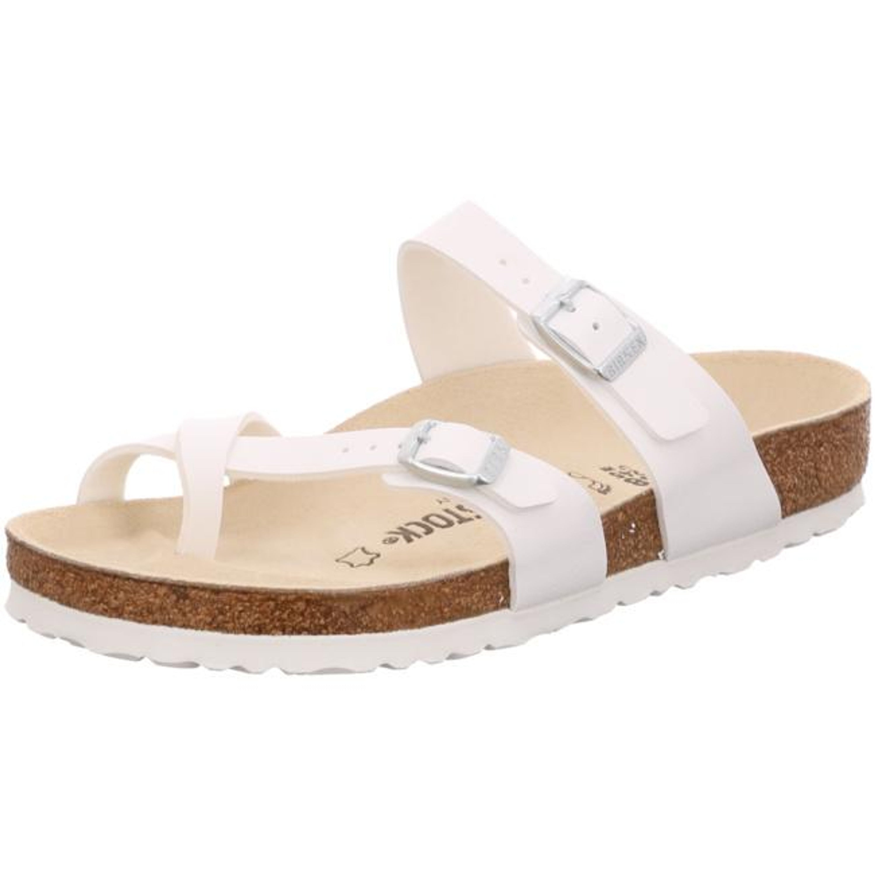 Birkenstock Mayari Womens Mens Thongs Slides Sandals Birko Flor Shoes white regular - Bartel-Shop