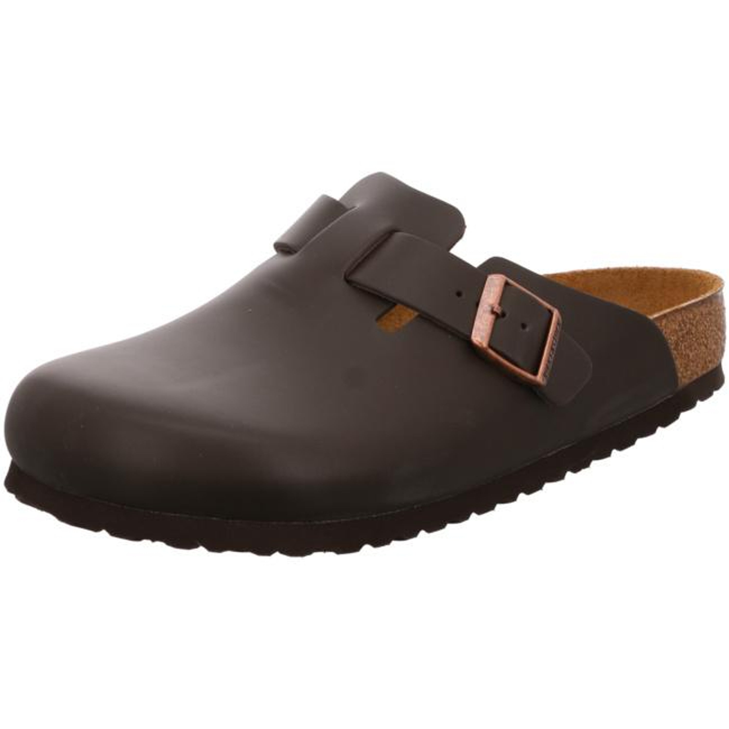 Birkenstock Boston Clogs Regular dark brown smooth leather - Bartel-Shop