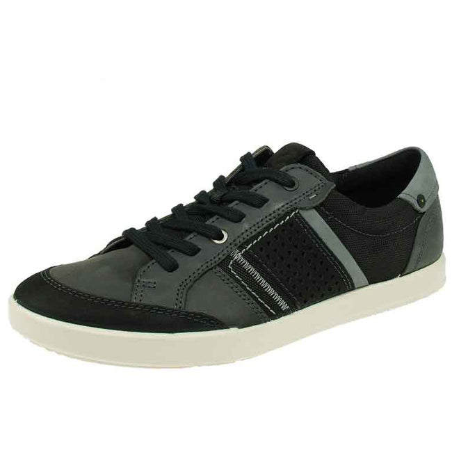 Ecco sporty lace-up shoes for men black - Bartel-Shop