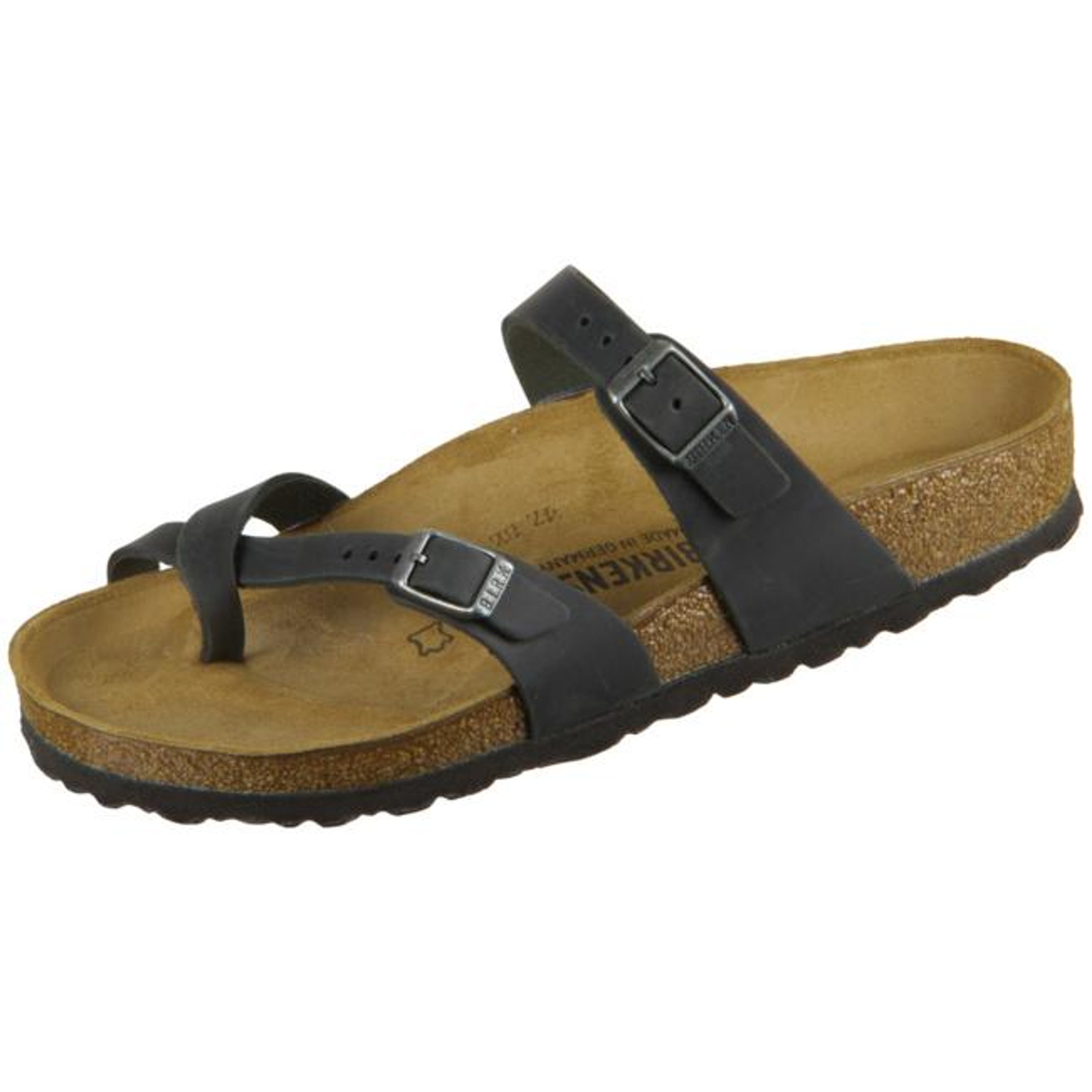 Birkenstock Mayari Black Slides Leather Sandals Shoes Slippers Womens Thongs regular - Bartel-Shop