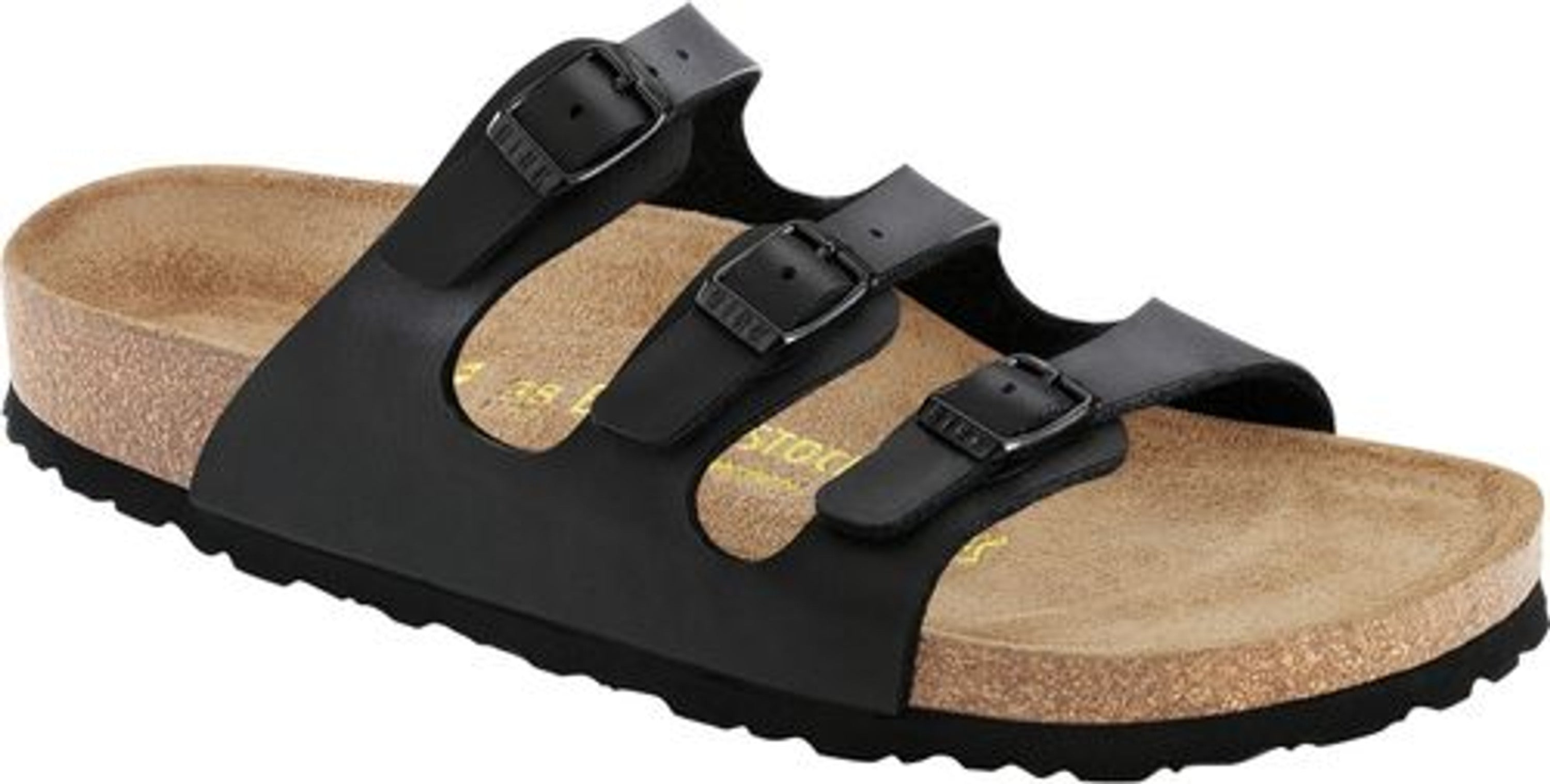 Birkenstock Florida mule regular soft footbed black Birko-Flor - Bartel-Shop
