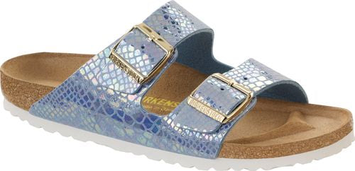 Birkenstock mules Arizona BF shiny snake sky - Bartel-Shop