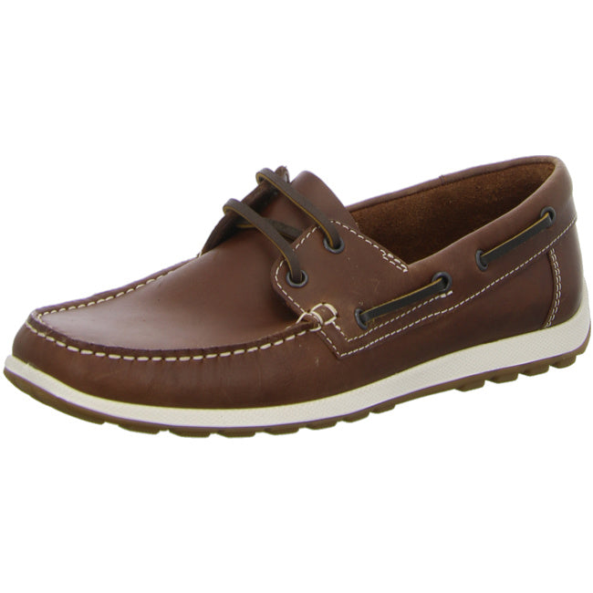 Ecco boat shoes for men brown