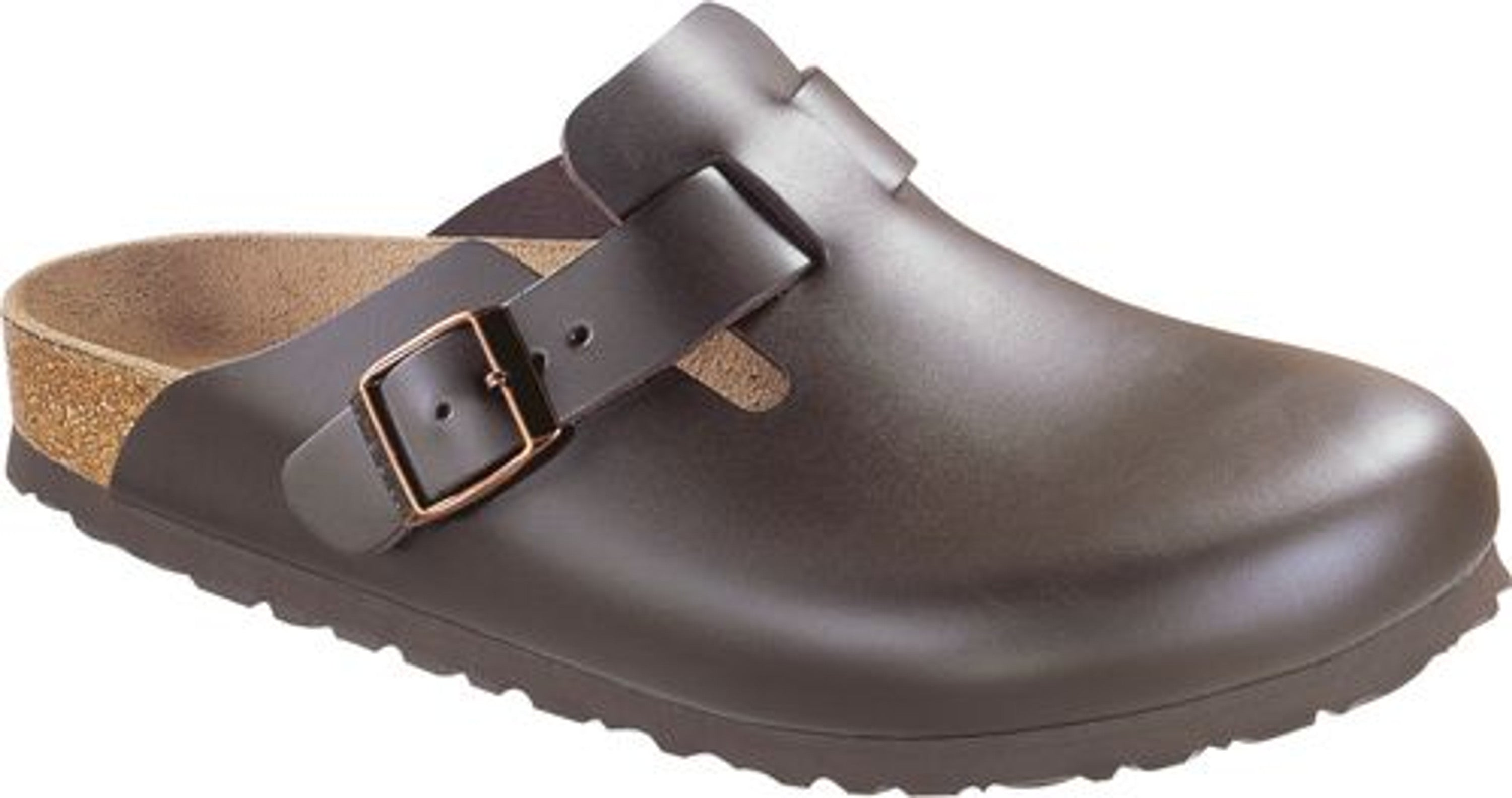 Birkenstock Boston Clogs Regular dark brown smooth leather - Bartel-Shop