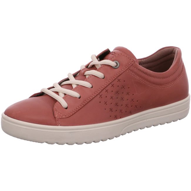 Ecco comfortable lace-up shoes for women red - Bartel-Shop
