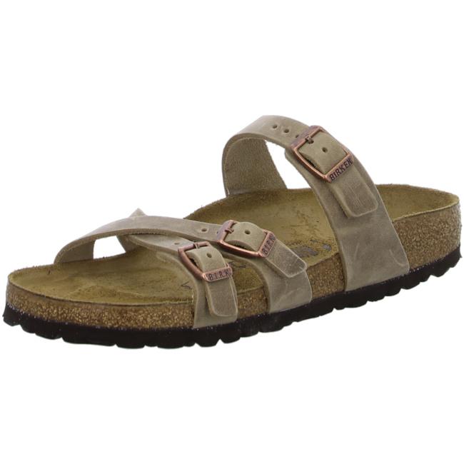 Birkenstock Franca Tabacco Brown Slide Sandals Thongs Slippers Buckle Casual narrow - Bartel-Shop