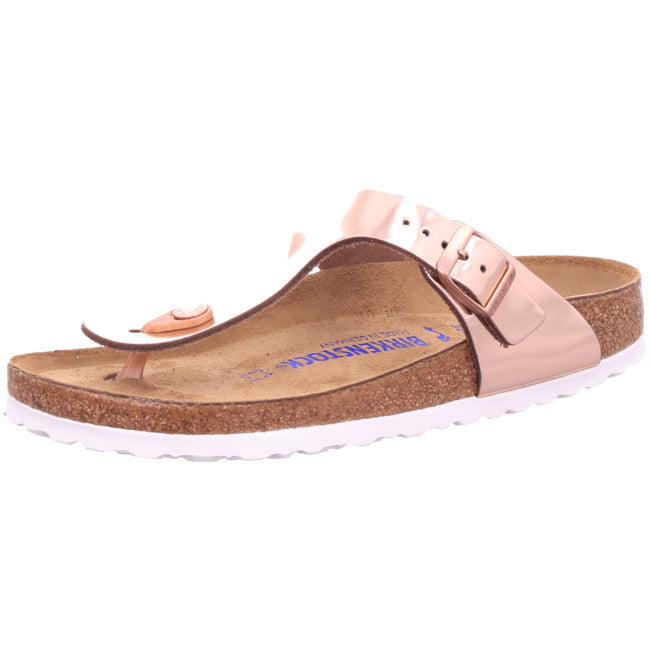 Birkenstock Gizeh Thongs narrow Metallic Copper Leather Flip Flops Shoes SFB Sandals Slippers - Bartel-Shop