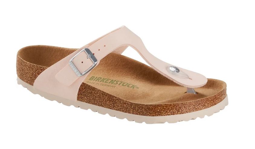 Birkenstock Gizeh Birko Flor Nubuck Brushed Light Rose VEGAN Thongs Sandals - Bartel-Shop
