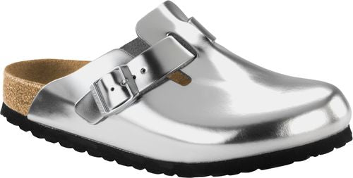 Birkenstock Clog Boston metallic silver NL - Bartel-Shop