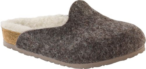 Birkenstock clog Amsterdam cacao happy lamb beige wool - Bartel-Shop