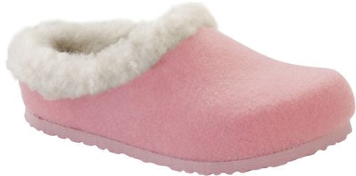 Birkenstock clog Kaprun rose happy lamb beige wool - Bartel-Shop