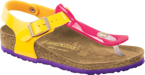 Birkenstock thong sandal Kairo BF patent tropical pink mango - Bartel-Shop