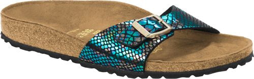 Birkenstock Madrid BF shiny snake black multicolor - Bartel-Shop