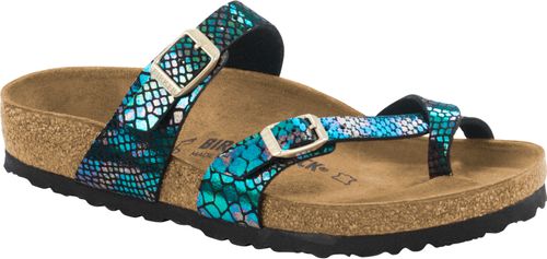 Birkenstock thong sandal Mayari BF shiny snake black multicolor - Bartel-Shop