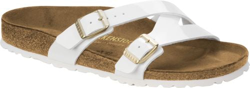 Birkenstock mule Yao Balance white patent - Bartel-Shop