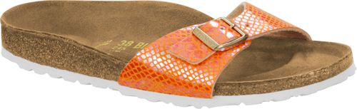 Birkenstock Madrid BF Shiny Snake orange - Bartel-Shop