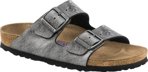 Birkenstock mule Arizona BF washed out jeans gray - Bartel-Shop