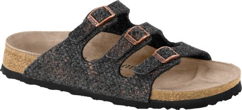 Birkenstock Papillio mule Florida shiny felt anthracite - Bartel-Shop