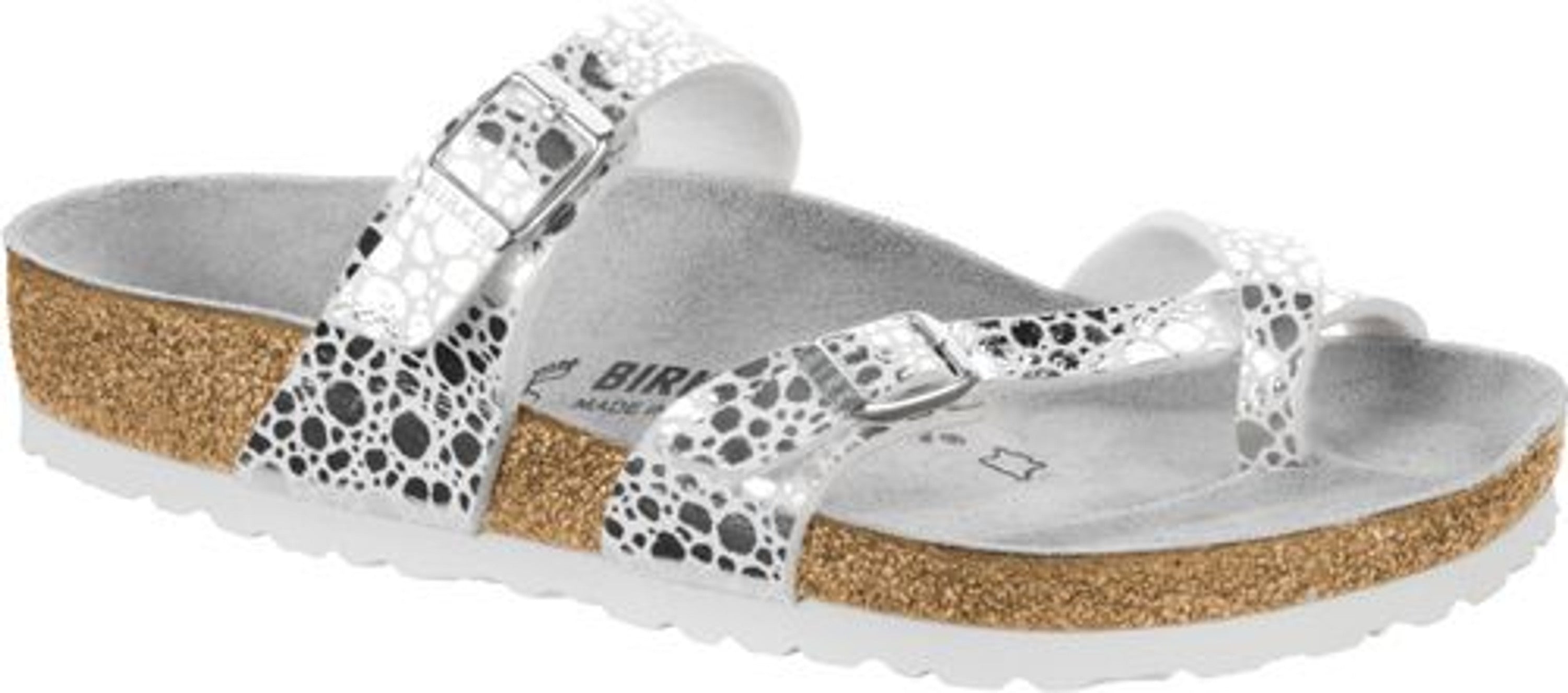 Birkenstock Mayari mules Regular silver Birko-Flor - Bartel-Shop