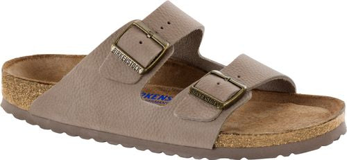 Birkenstock mule Arizona steer taupe nubuck leather - Bartel-Shop