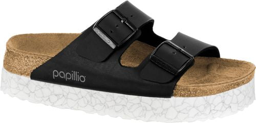 Birkenstock Papillio mules sandals Arizona BF monochrome marble black - Bartel-Shop