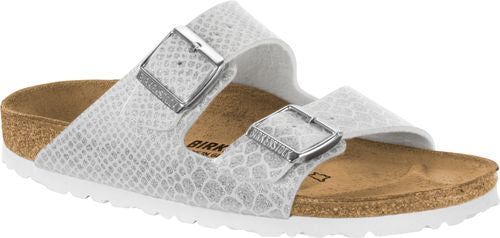 Birkenstock mule Arizona BF magic snake white - Bartel-Shop