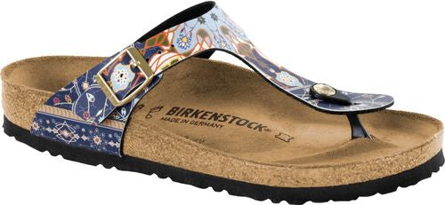 Birkenstock Gizeh thong sandal ancient mosaic blue - Bartel-Shop