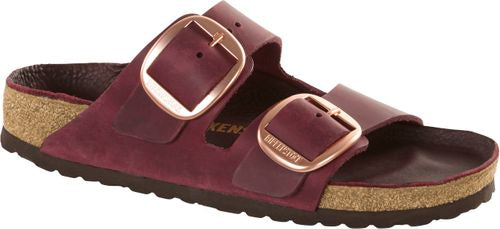 Birkenstock mule Arizona big buckle zinfandel oiled Leather - Bartel-Shop