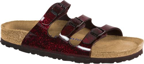 Birkenstock mule Florida iride strong red BF - Bartel-Shop