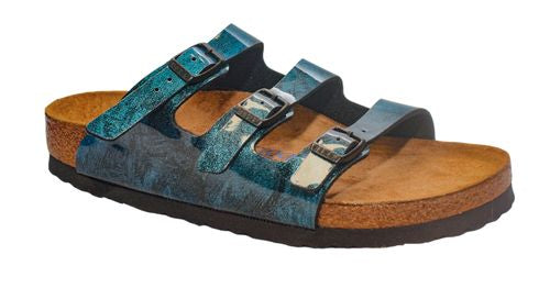 Birkenstock mule Florida iride strong blue BF - Bartel-Shop