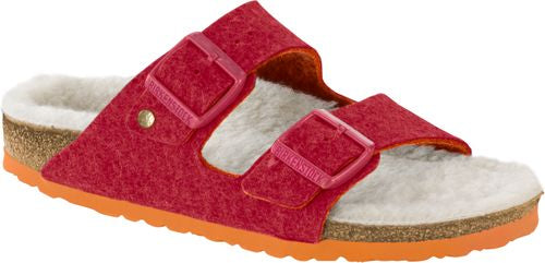 Birkenstock mule Arizona doubleface fuchsia wool - Bartel-Shop