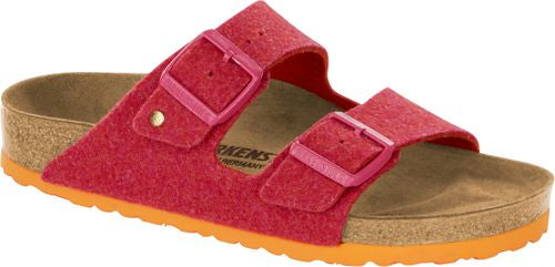Birkenstock mule Arizona doubleface fuchsia wool - Bartel-Shop