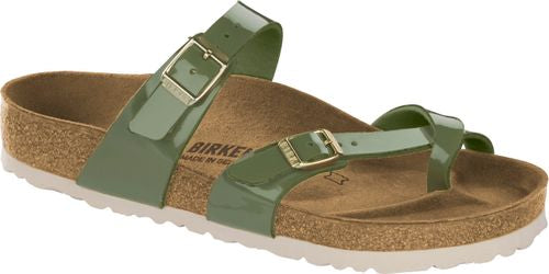 Birkenstock Mayari thong sandal patent khaki - Bartel-Shop