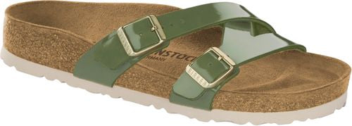 Birkenstock Yao BF patent khaki - Bartel-Shop