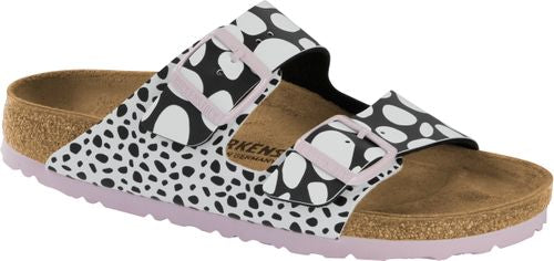 Birkenstock mule Arizona two tone dots black-white - Bartel-Shop