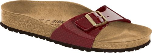 Birkenstock Madrid BF magic snake bordeaux - Bartel-Shop
