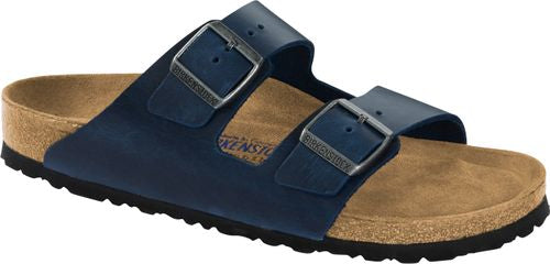 Birkenstock mule Arizona blue waxy leather - Bartel-Shop