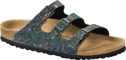 Birkenstock mule Florida floral fades anthracite - Bartel-Shop
