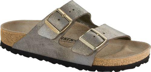 Birkenstock mule Arizona washed metallic stone gold - Bartel-Shop
