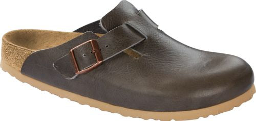 Birkenstock Clog Boston antique pull anthracite - Bartel-Shop
