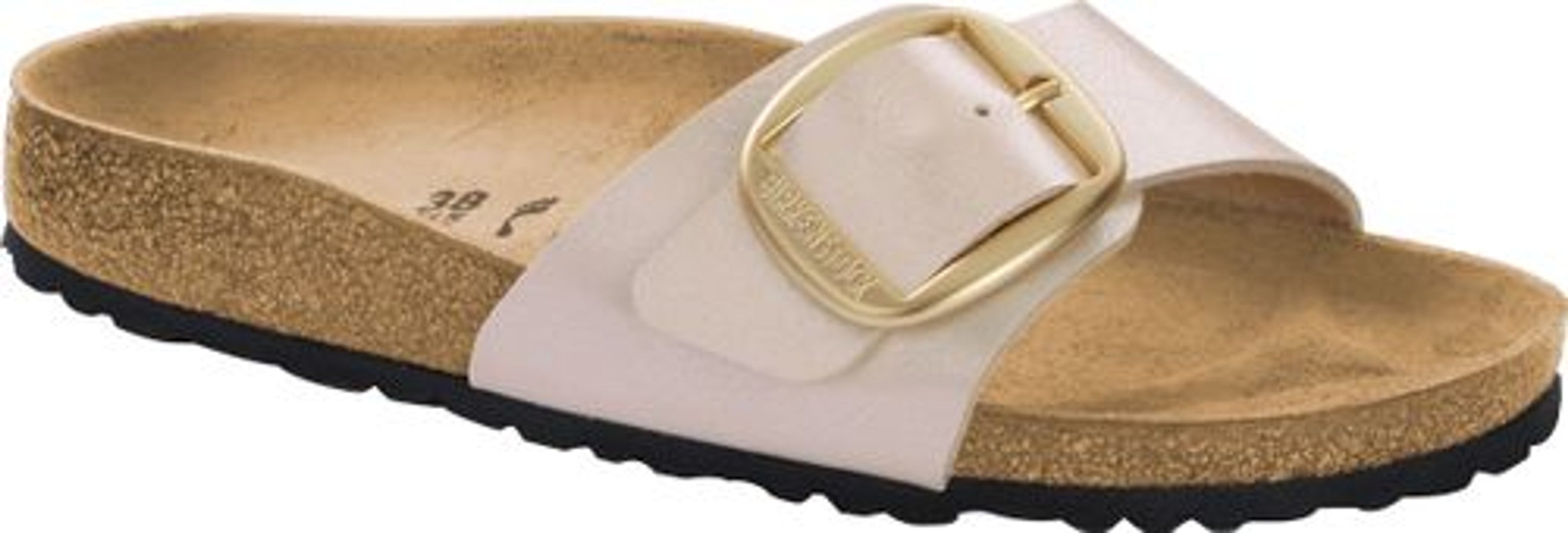 Birkenstock Madrid Big Buckle Narrow gracefull pearl white Birkoflor - Bartel-Shop