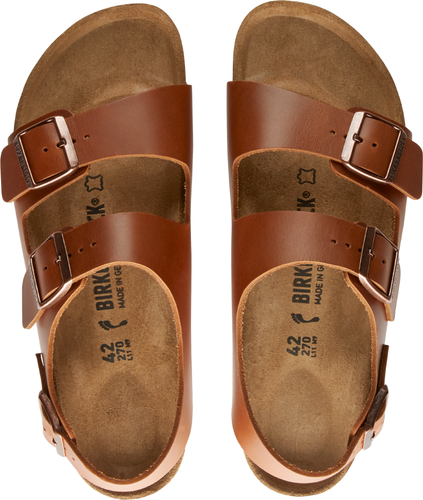 Birkenstock sandal Milano antique pull cognac - Bartel-Shop