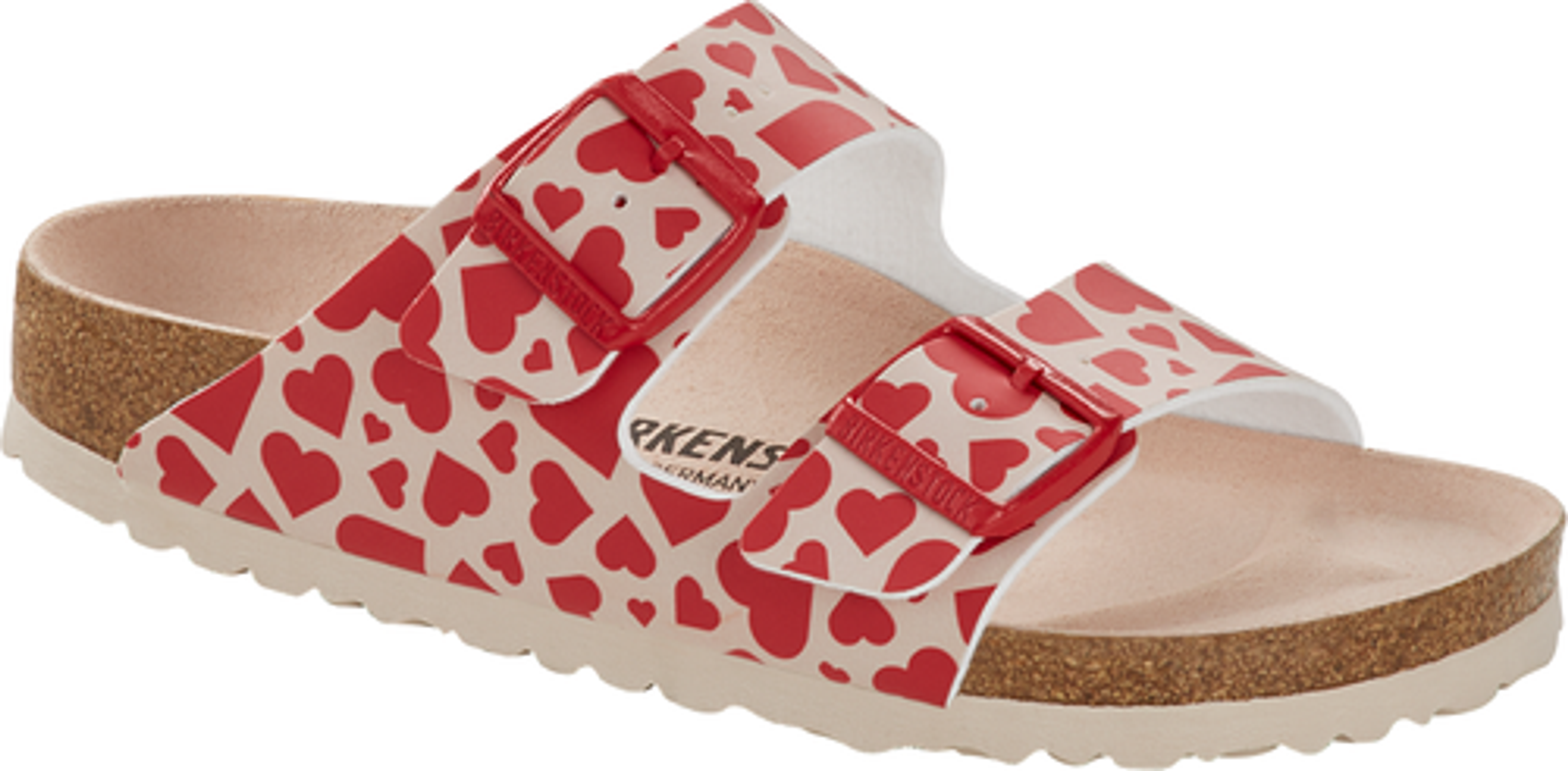 Birkenstock Arizona mules, mules, narrow red leatherette - Bartel-Shop