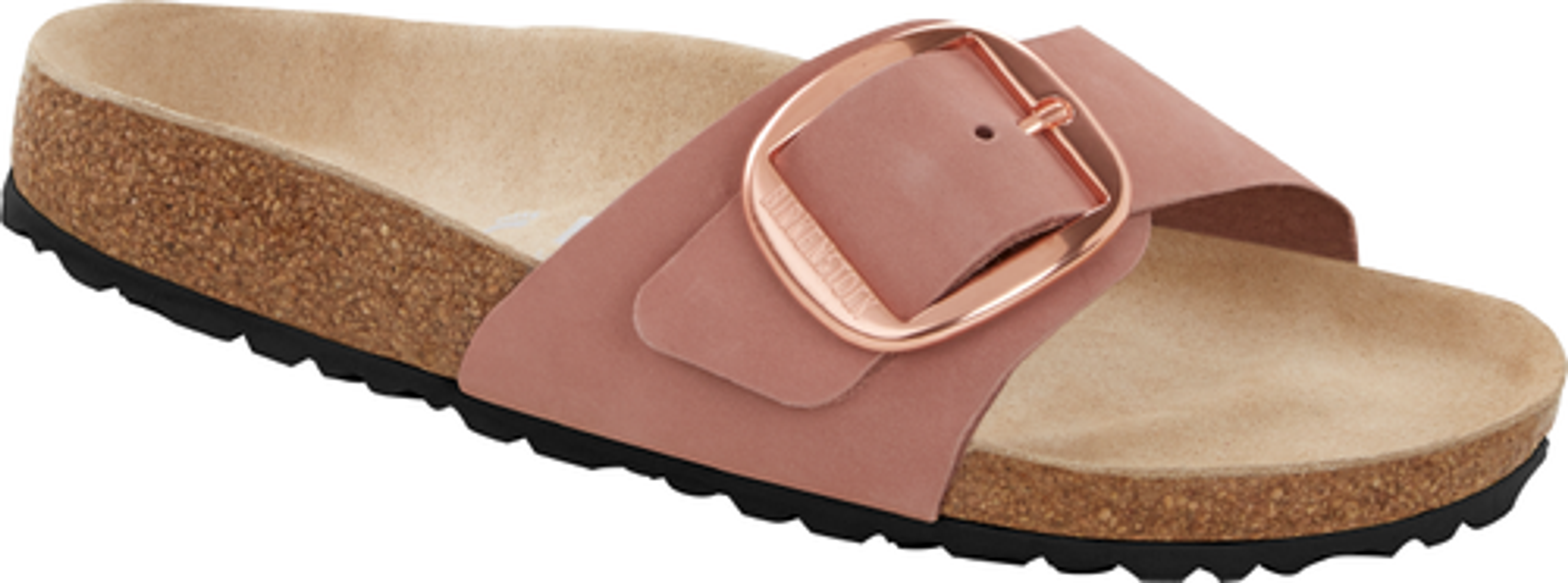 Birkenstock Madrid Big Buckle mule pink Nubuck leather - Bartel-Shop