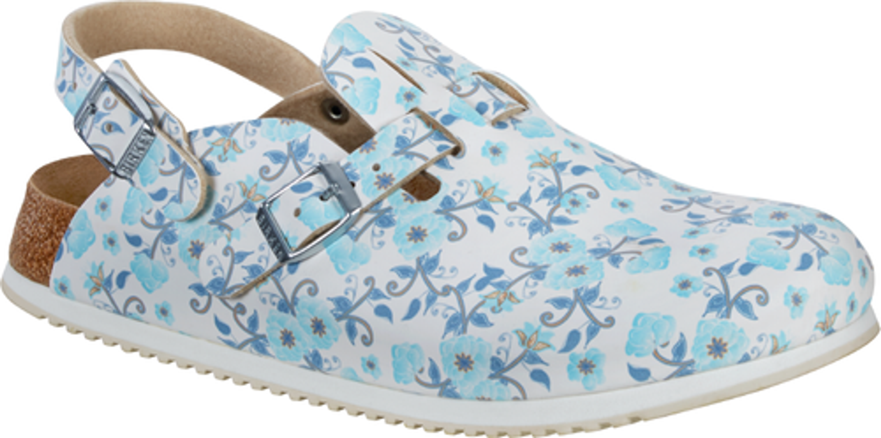 Birkenstock Kay SL Clogs Narrow blue, colorful Birko-Flor - Bartel-Shop