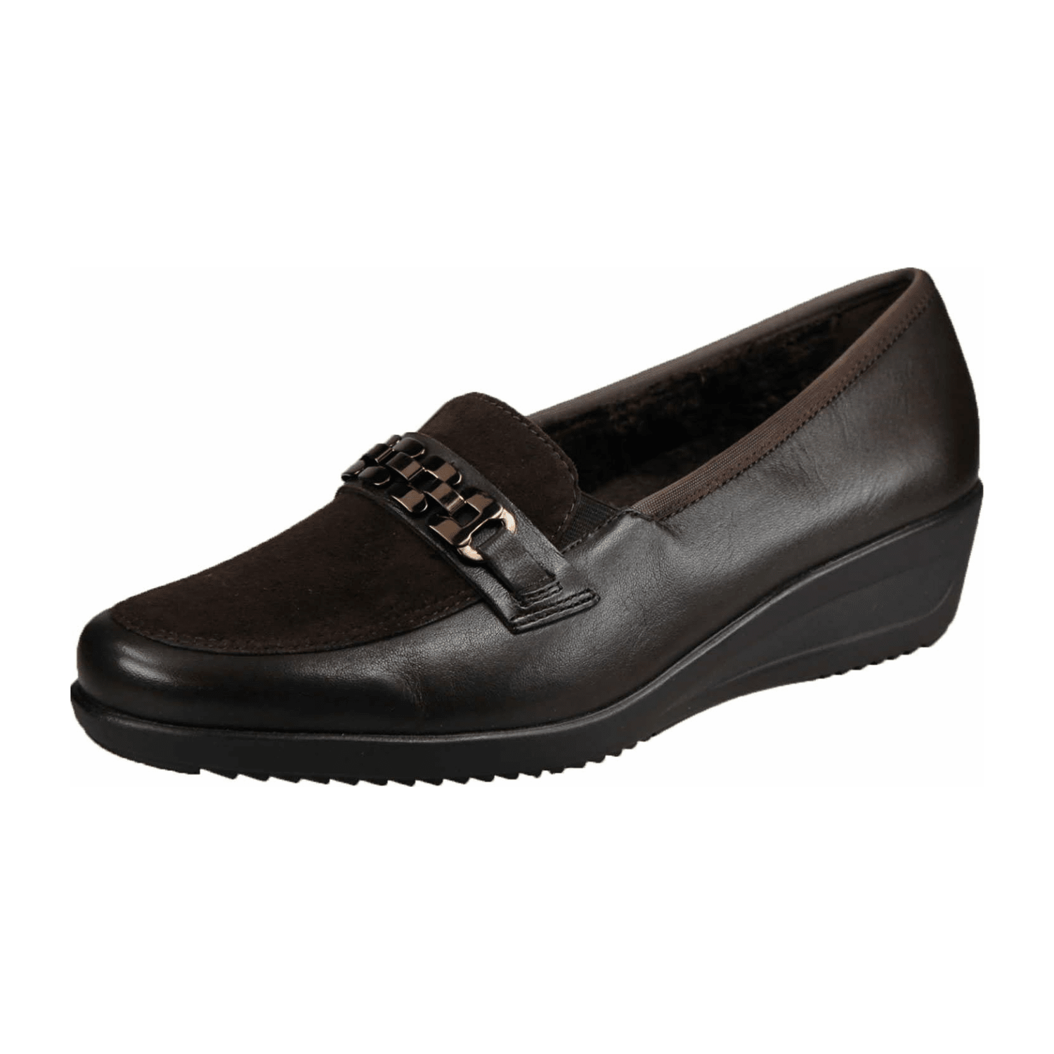 ARA ZÜRICH Women's Leather Slip-On Loafers in Brown