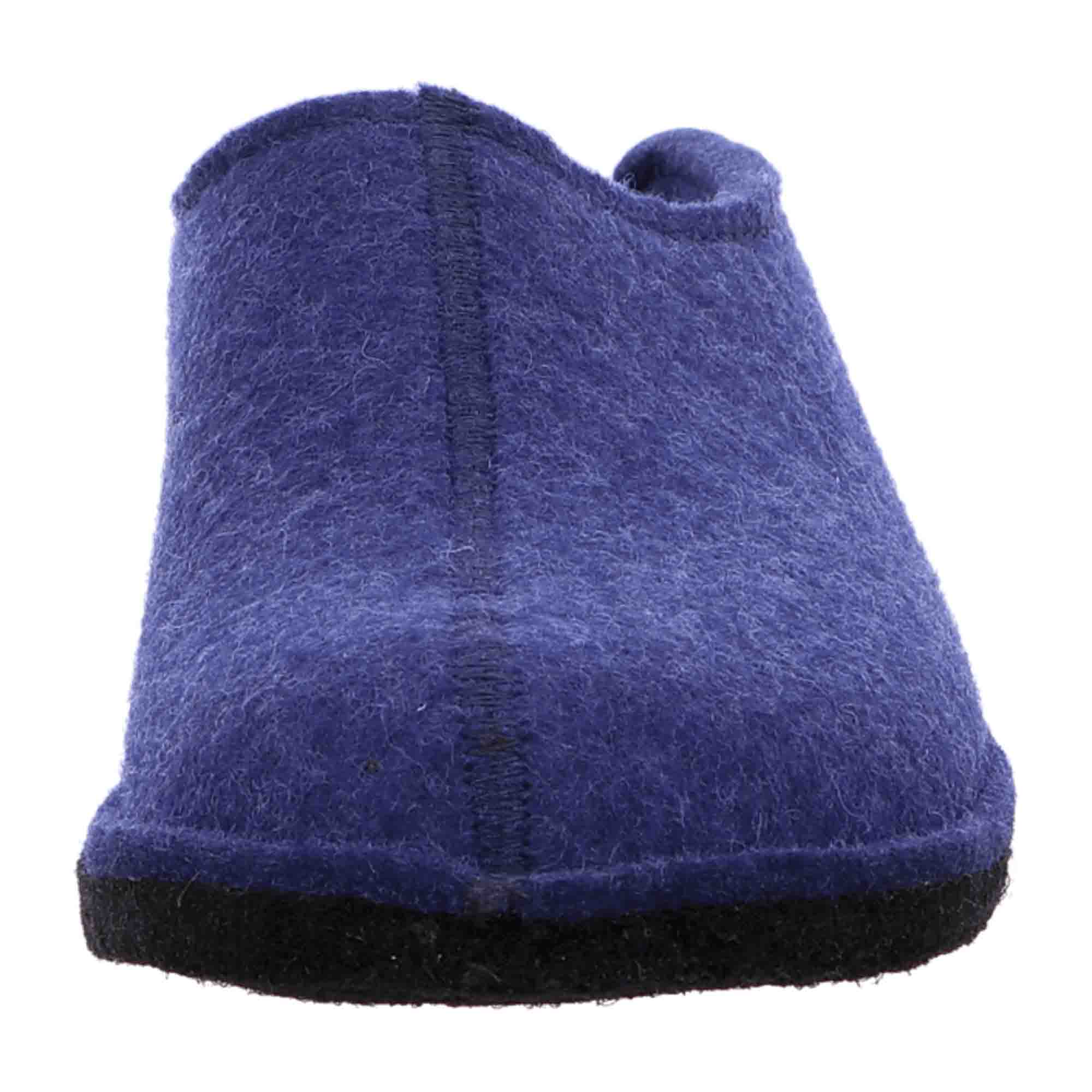 Haflinger Flair Smily Men's Slippers, Stylish Blue - Comfort & Durability