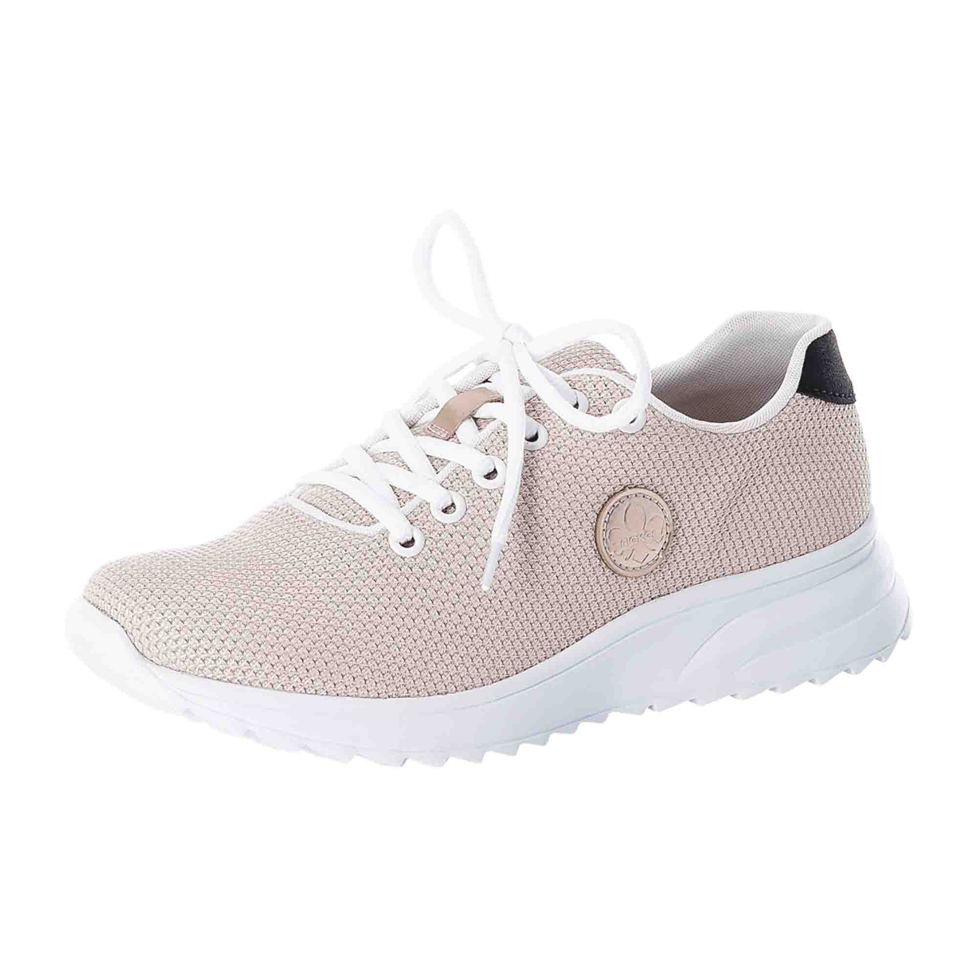 Rieker Pink Women's Comfort Lace-Up Shoes with Removable Insole