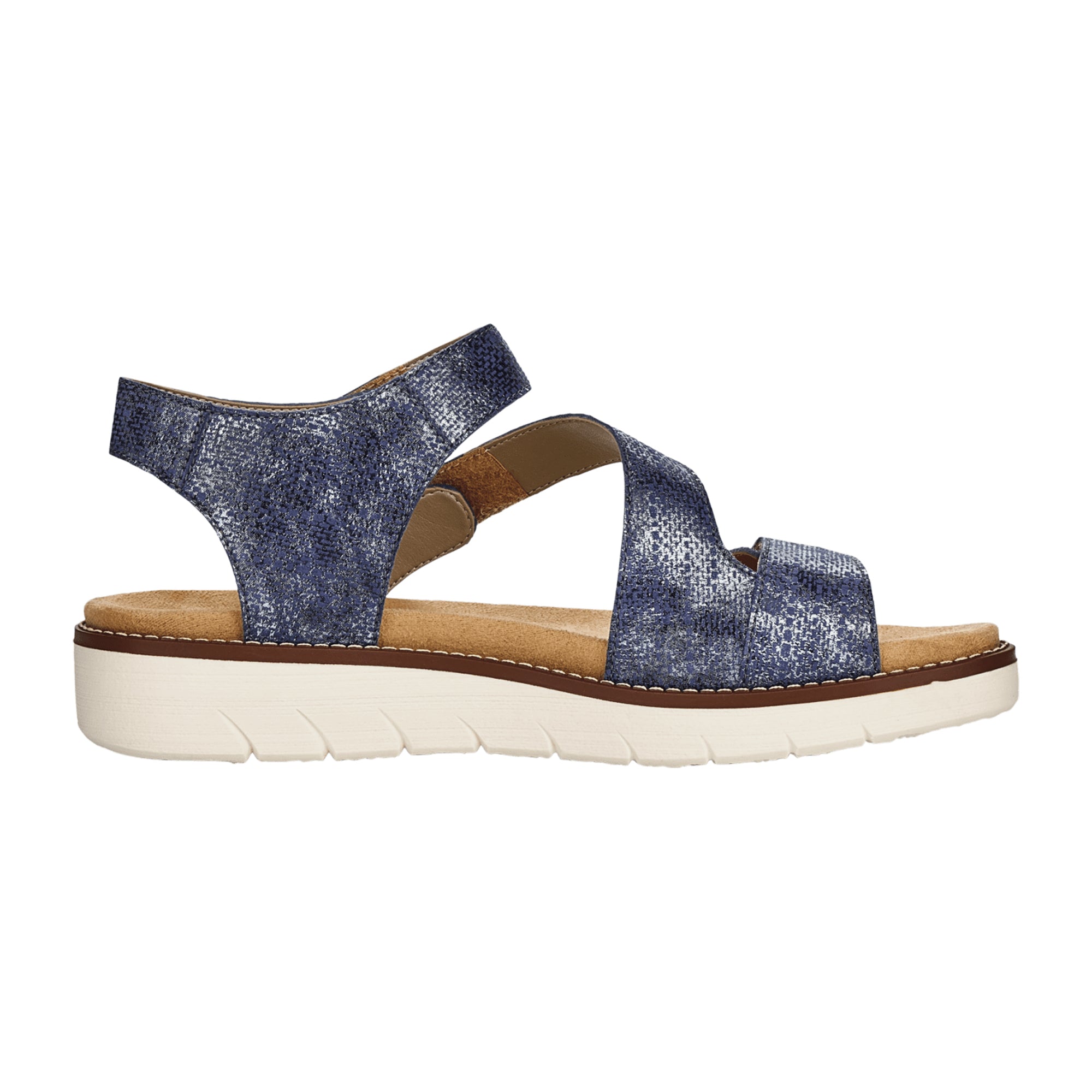 Remonte Blue Women's Sneakers with Velcro Strap and Cushioned Footbed - Bartel-Shop